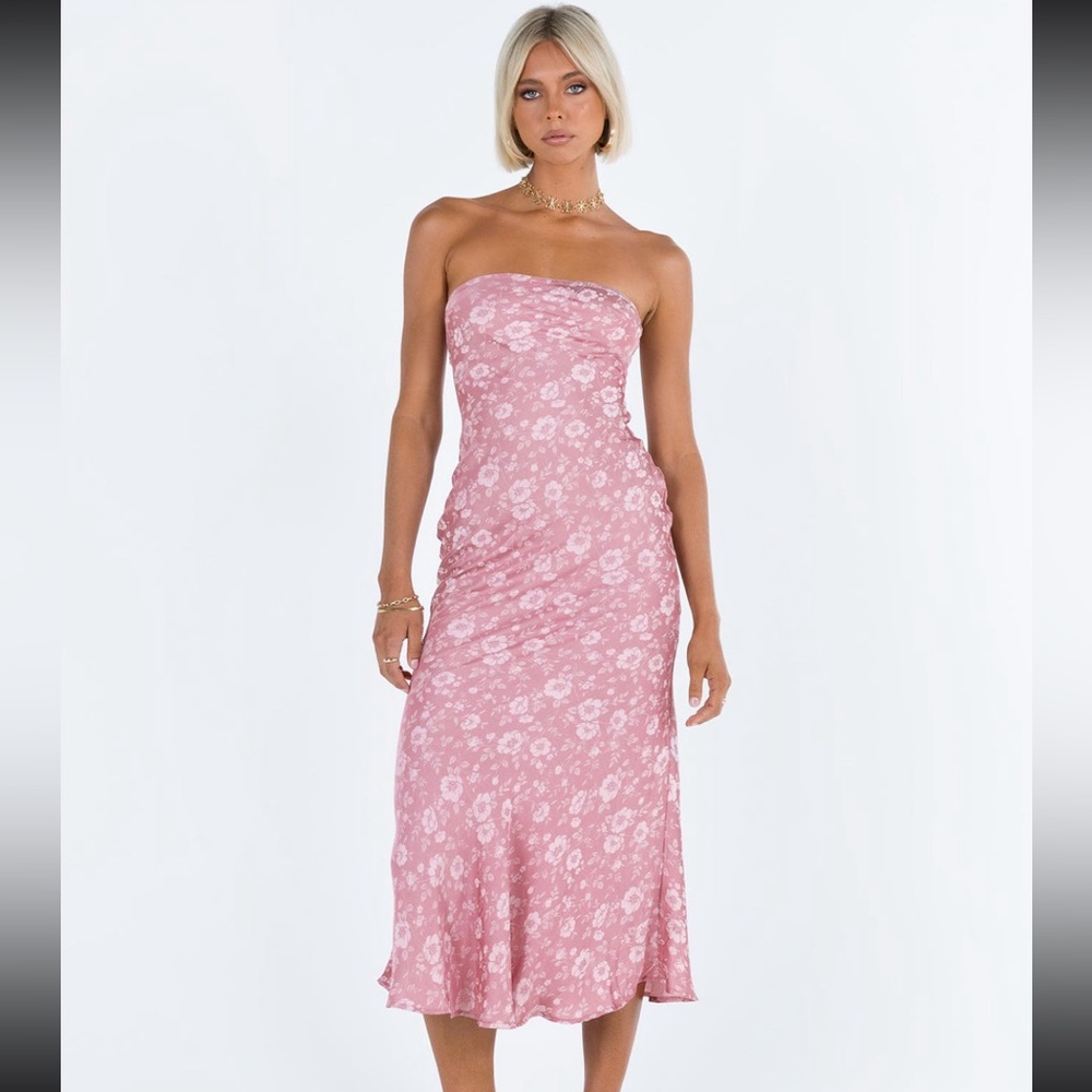 Salvin Strapless Maxi Dress Pink